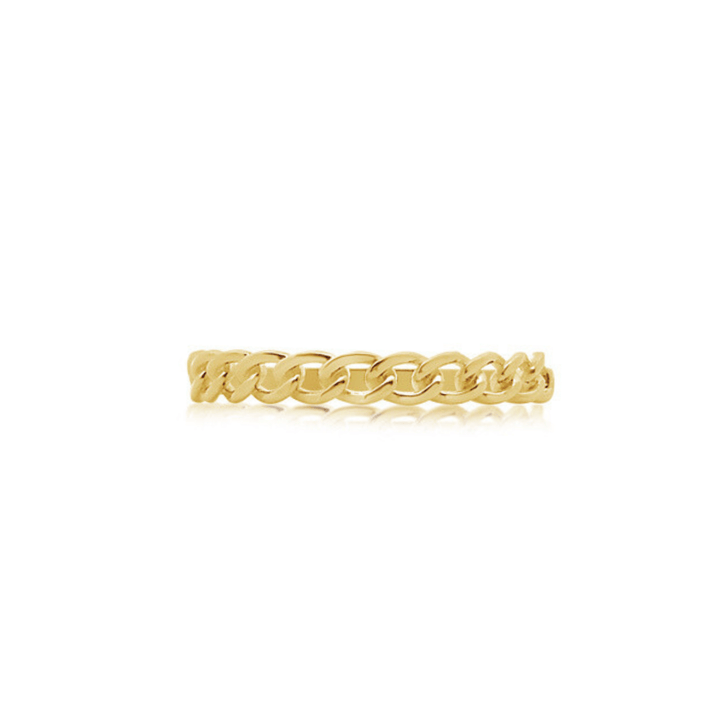 Yellow Gold Chain Ring - okonii