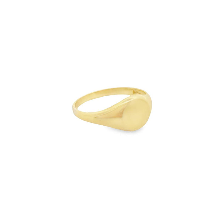 Gold Round Signet Ring - okonii