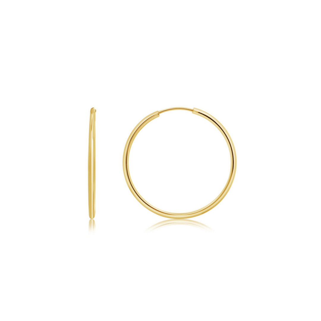 Small Gold Endless Hoop - okonii