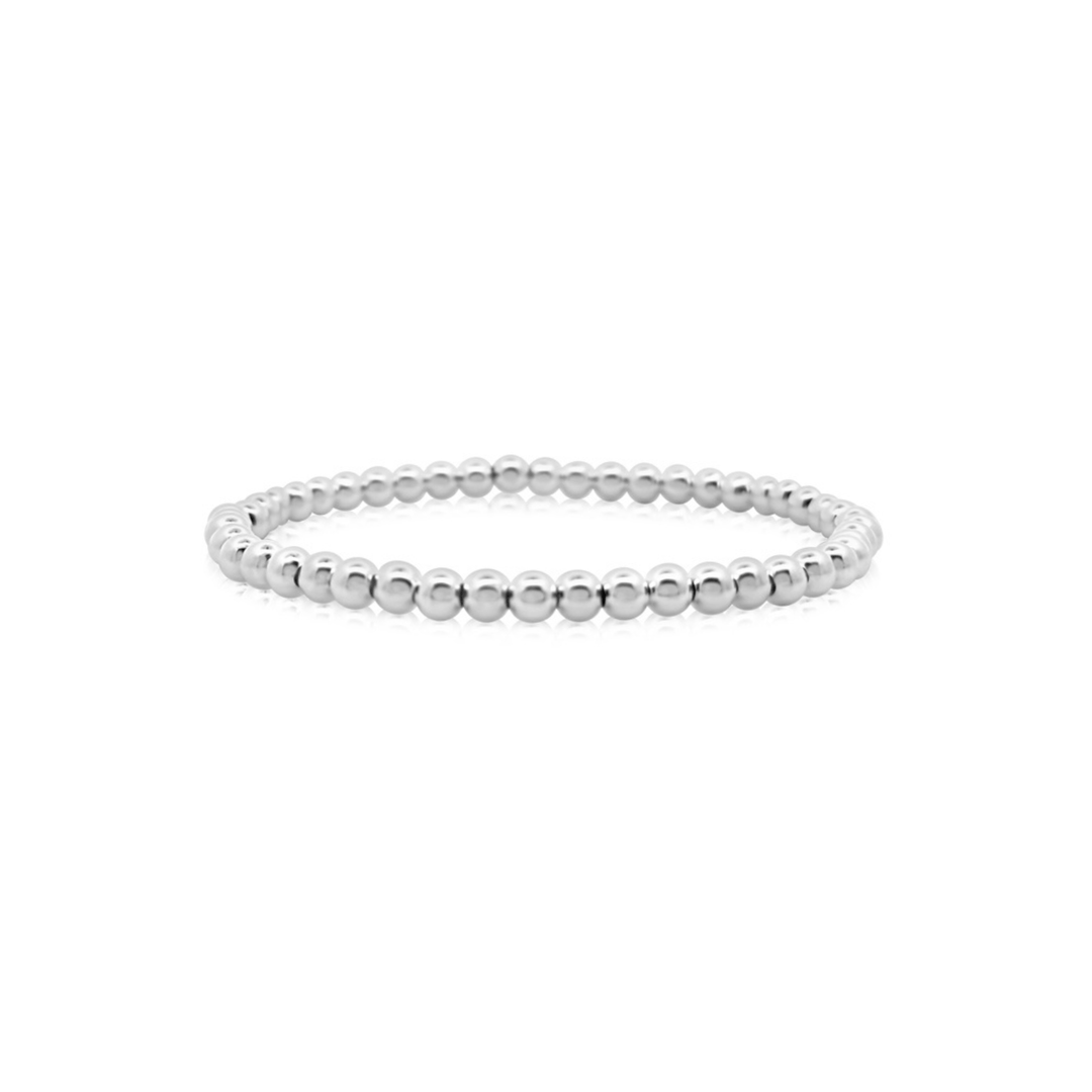 Silver 3mm Stretch Bracelet - okonii