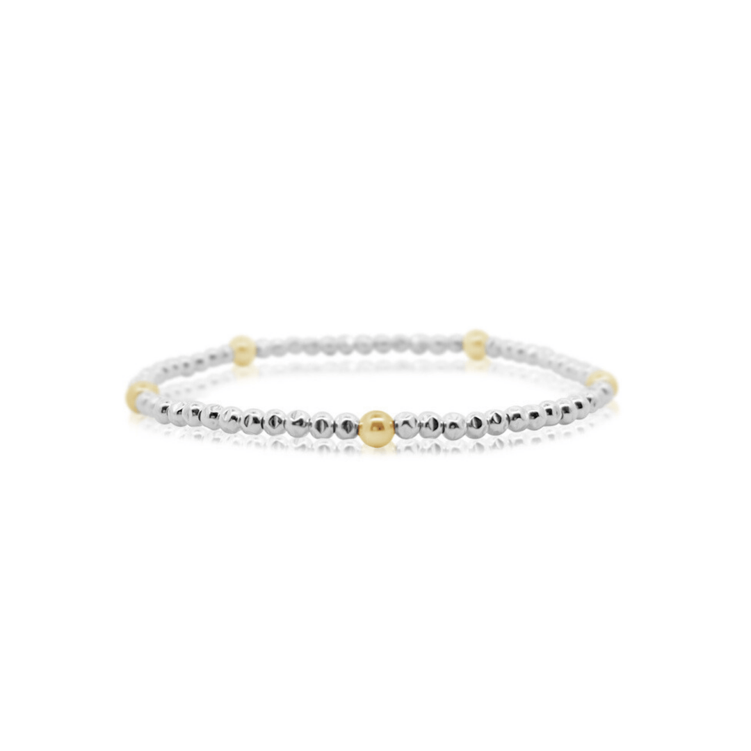 Two Tone Stretch Bracelet - okonii