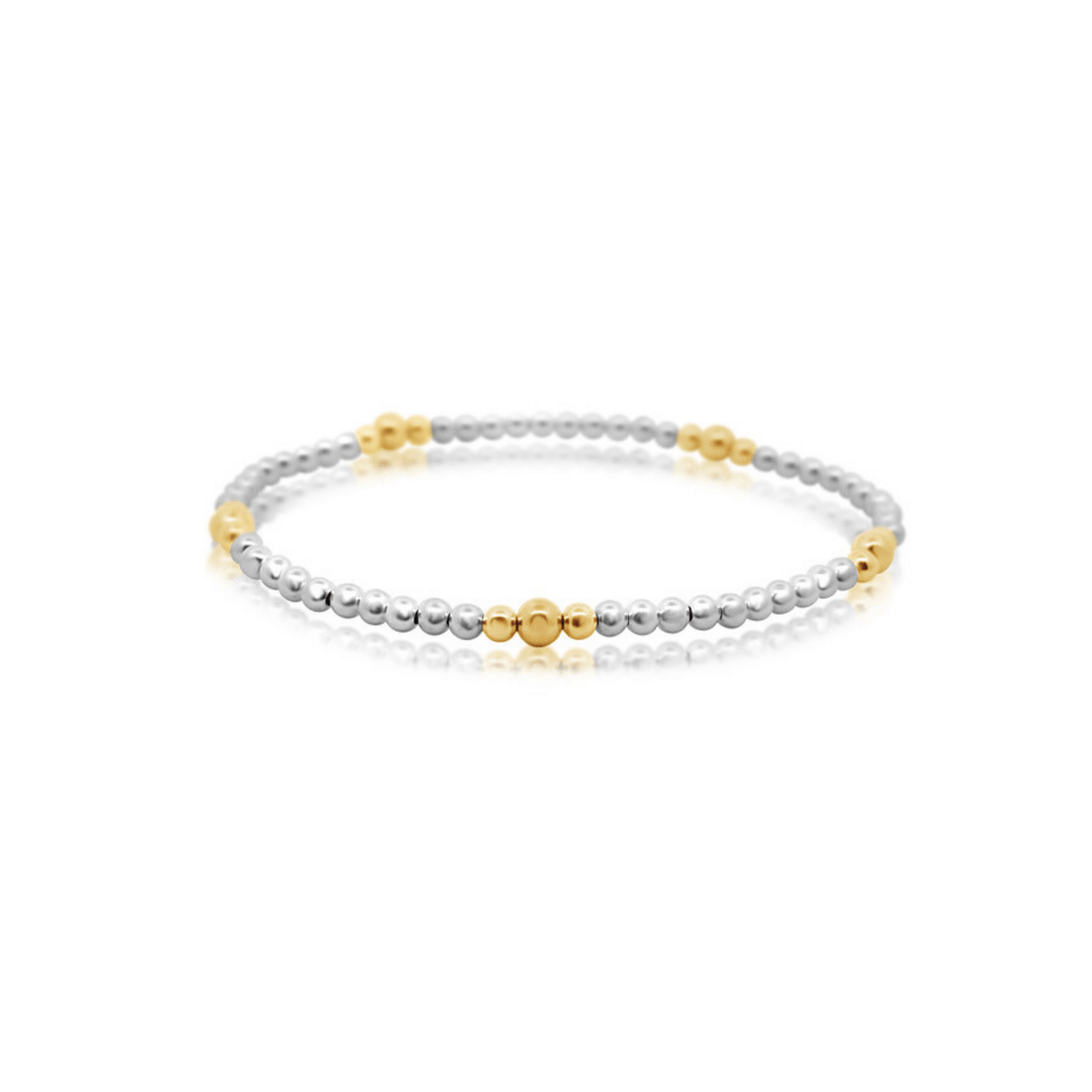 Two Tone Stretch Bracelet - okonii