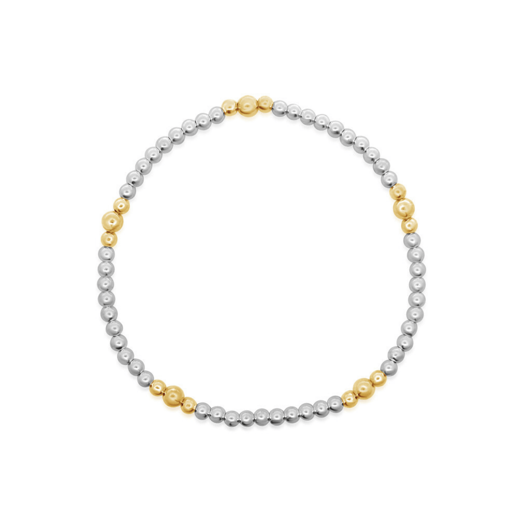 Two Tone Stretch Bracelet - okonii