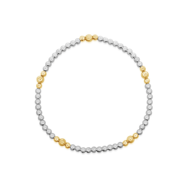 Two Tone Stretch Bracelet - okonii