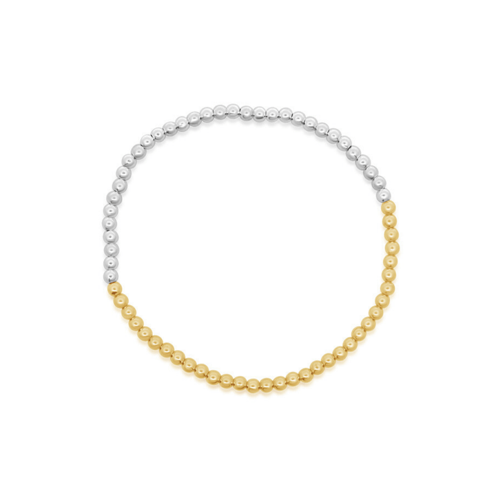 Half Two-Tone Stretch Bracelet - okonii