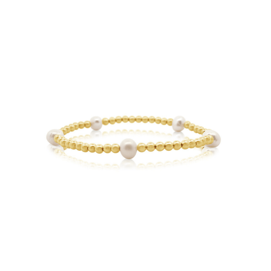 Multi Pearl Stretch Bracelet - okonii