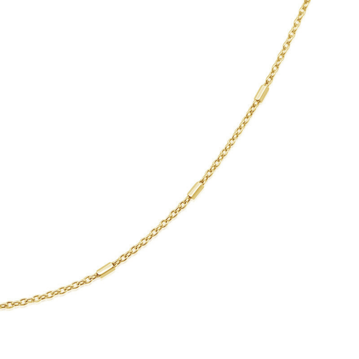 Gold Bar Chain Necklace - okonii