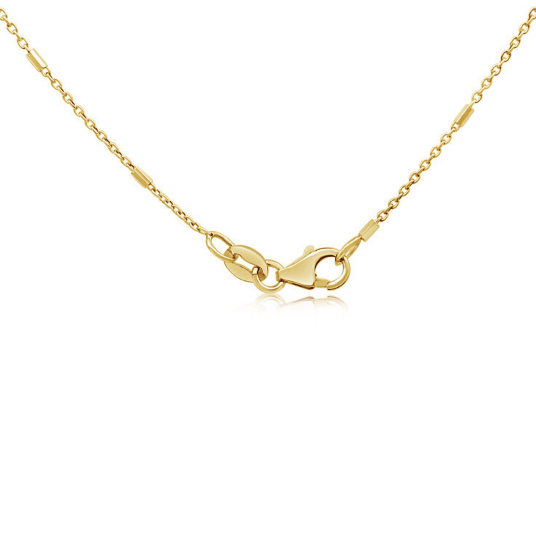 Gold Bar Chain Necklace - okonii