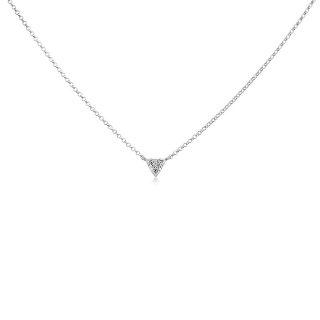 Lab Diamond Trillion Necklace - okonii