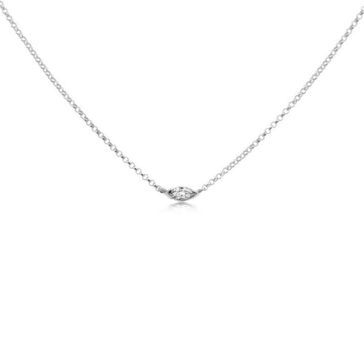 Lab Diamond Marquise Necklace - okonii