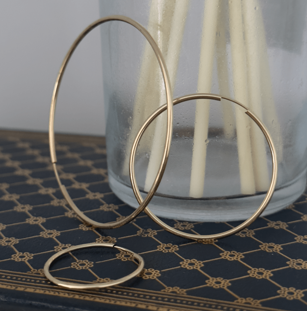 Large Gold Endless Hoop - okonii