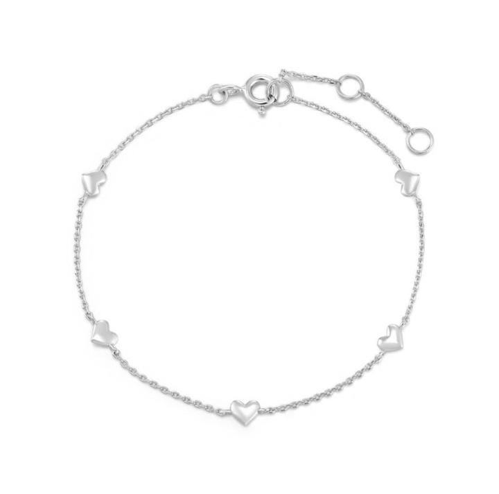 Flat Multi Heart Chain Bracelet - okonii